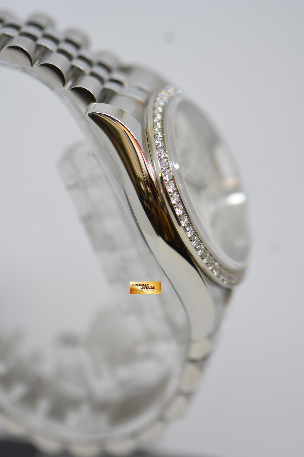 ROLEX OYSTER PERPETUAL DATEJUST 36mm STEEL IN JUBILEE BRACELET ORIGINAL FACTORY DIAMOND BEZEL & FORAL DIAL 116244 (NEW-UNWORN)