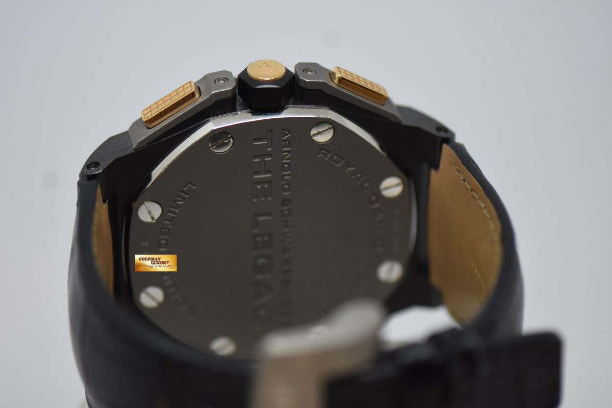 AUDEMARS PIGUET ROYAL OAK OFFSHORE ARNOLD SCHWARZENEGGER “THE LEGACY” 48mm CERAMIC CASE IN LEATHER STRAP AUTOMATIC 26378IO LIMITED EDITION (MINT)