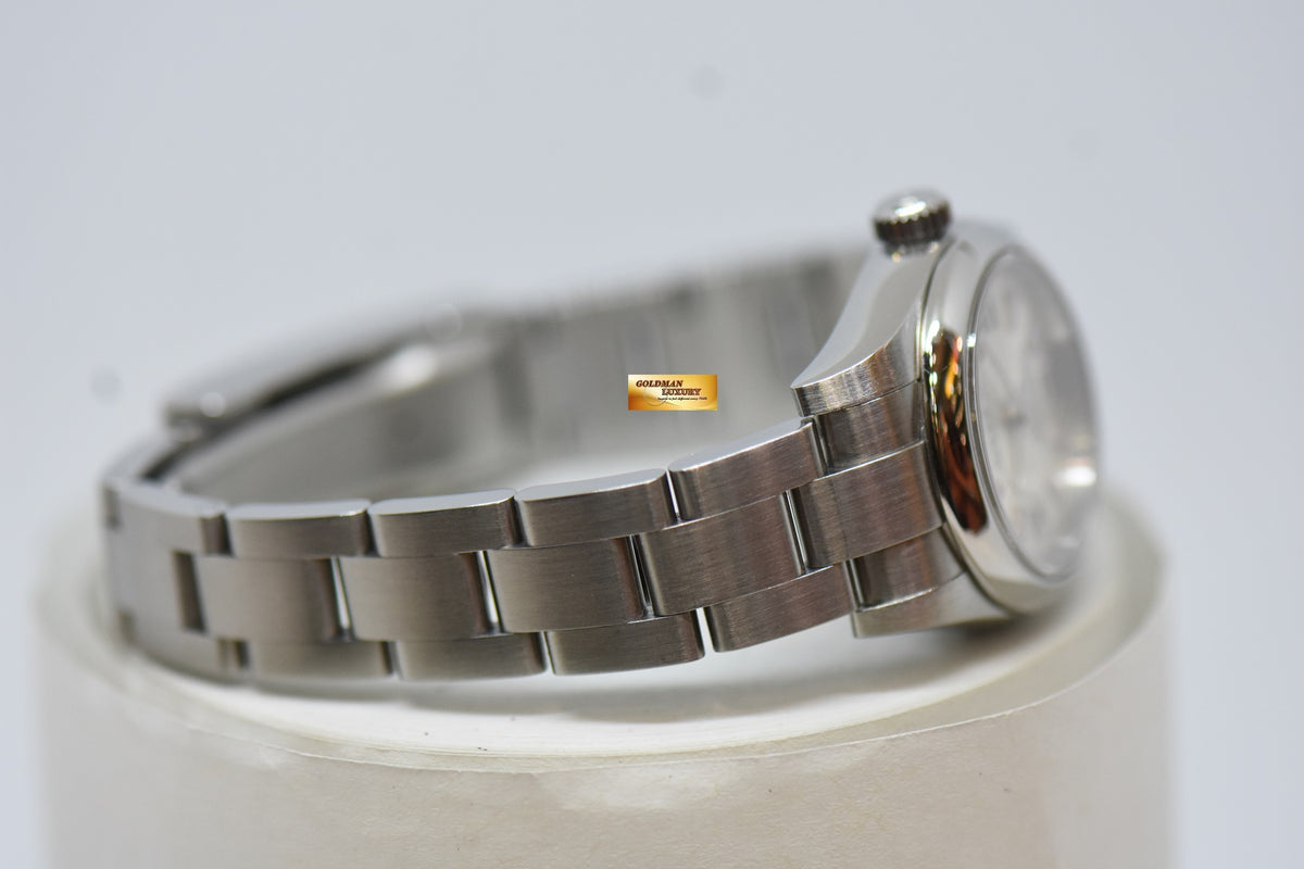 ROLEX OYSTER PERPETUAL 26mm STEEL IN OYSTER BRACELET SILVER 3,6,9 DIAL 176200 (NEAR MINT)