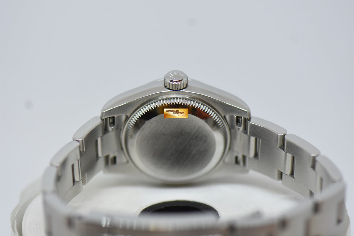 ROLEX OYSTER PERPETUAL 26mm STEEL IN OYSTER BRACELET SILVER 3,6,9 DIAL 176200 (NEAR MINT)