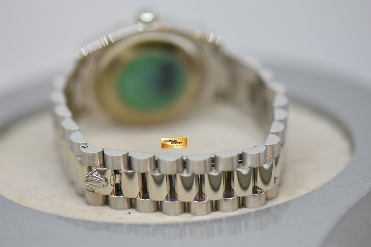 ROLEX OYSTER PERPETUAL DATEJUST 31mm PLATINUM IN PRESIDENT BRACELET ICE-BLUE DIAMOND DIAL 178246 (LNIB)