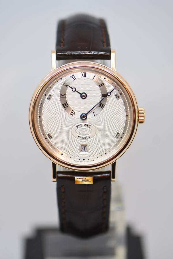 BREGUET CLASSIQUE REGULATOR 36mm ROSE GOLD IN LEATHER STRAP AUTOMATIC 5187BR/15/986 (MINT)