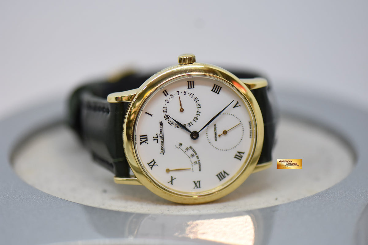 JLC GENTILHOMME RESERVE De MARCHE 35.5mm 18K YELLOW GOLD AUTOMATIC 155.1.93 (MINT) (WATCH ONLY)