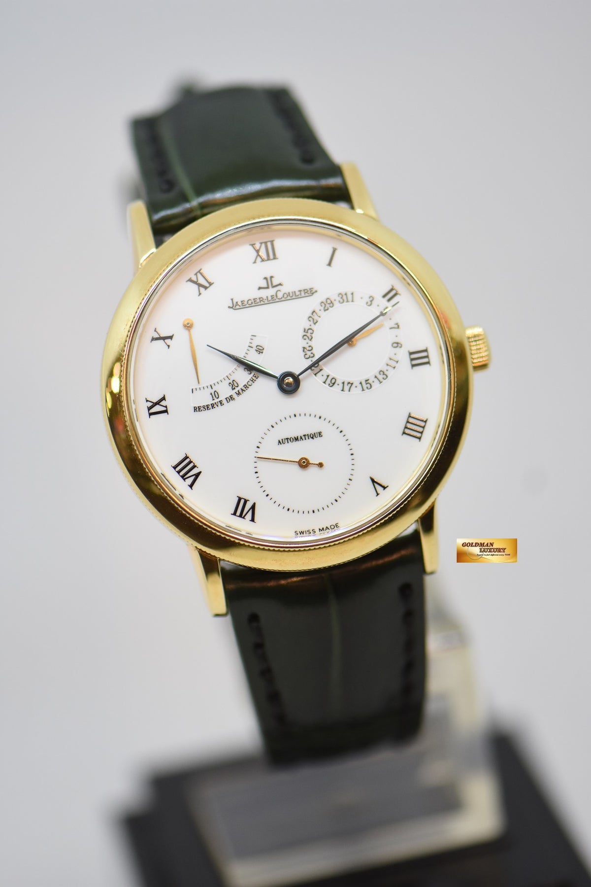 JLC GENTILHOMME RESERVE De MARCHE 35.5mm 18K YELLOW GOLD AUTOMATIC 155.1.93 (MINT) (WATCH ONLY)
