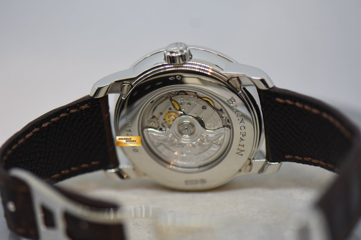 BLANCPAIN LE BRASSUS QUANTIEME PERPETUAL CALENDAR MOONPHASE GMT 42mm IN PLATINUM ON LEATHER STRAP – LIMITED HAVANA EDITION OF 150pcs 4277-3446-55B (LNIB)