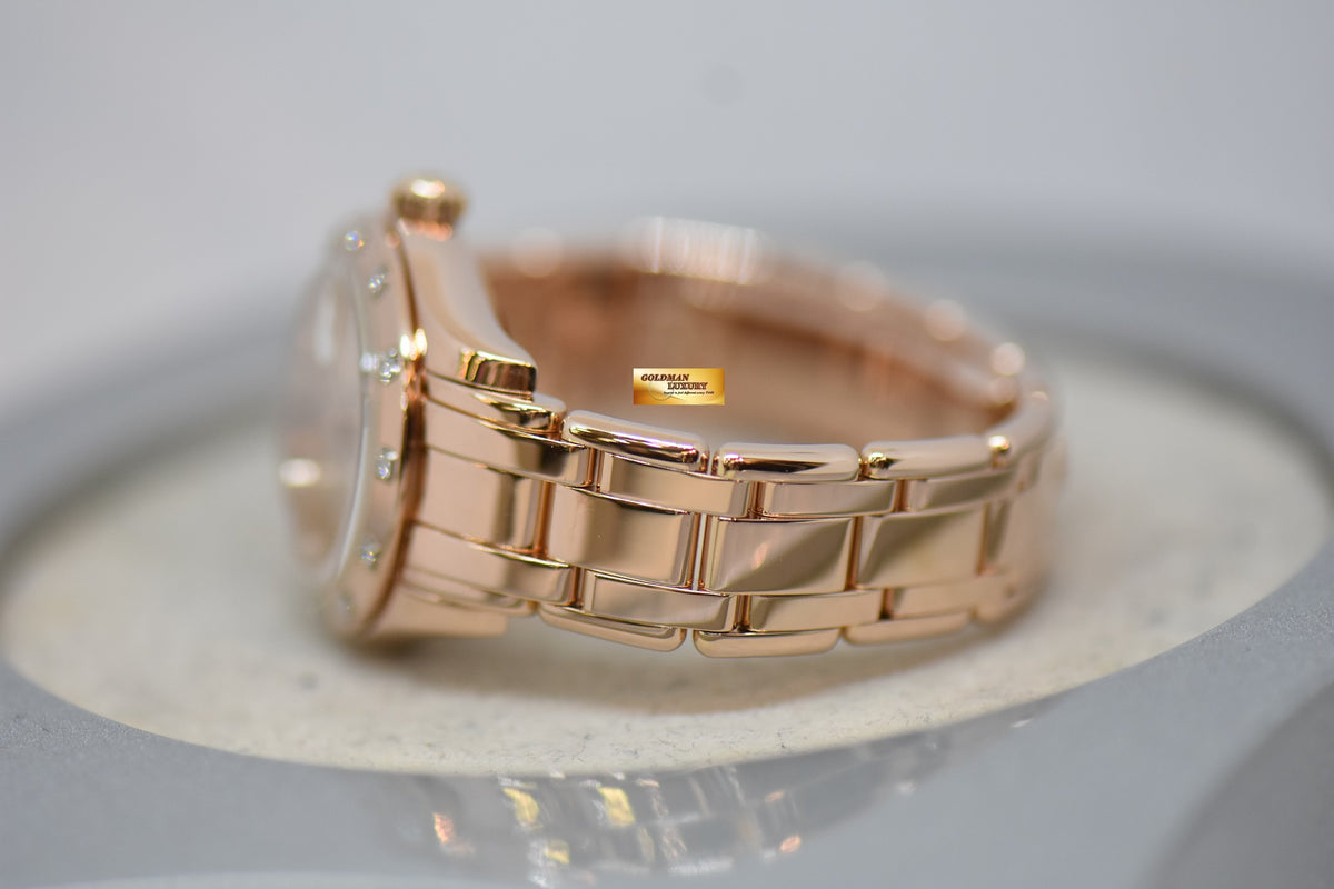 ROLEX OYSTER PERPETUAL DATEJUST PEARLMASTER LADIES 29mm 18K ROSE GOLD PINK ROMAN DIAL ORIGINAL DIAMOND BEZEL 80315 (MINT)
