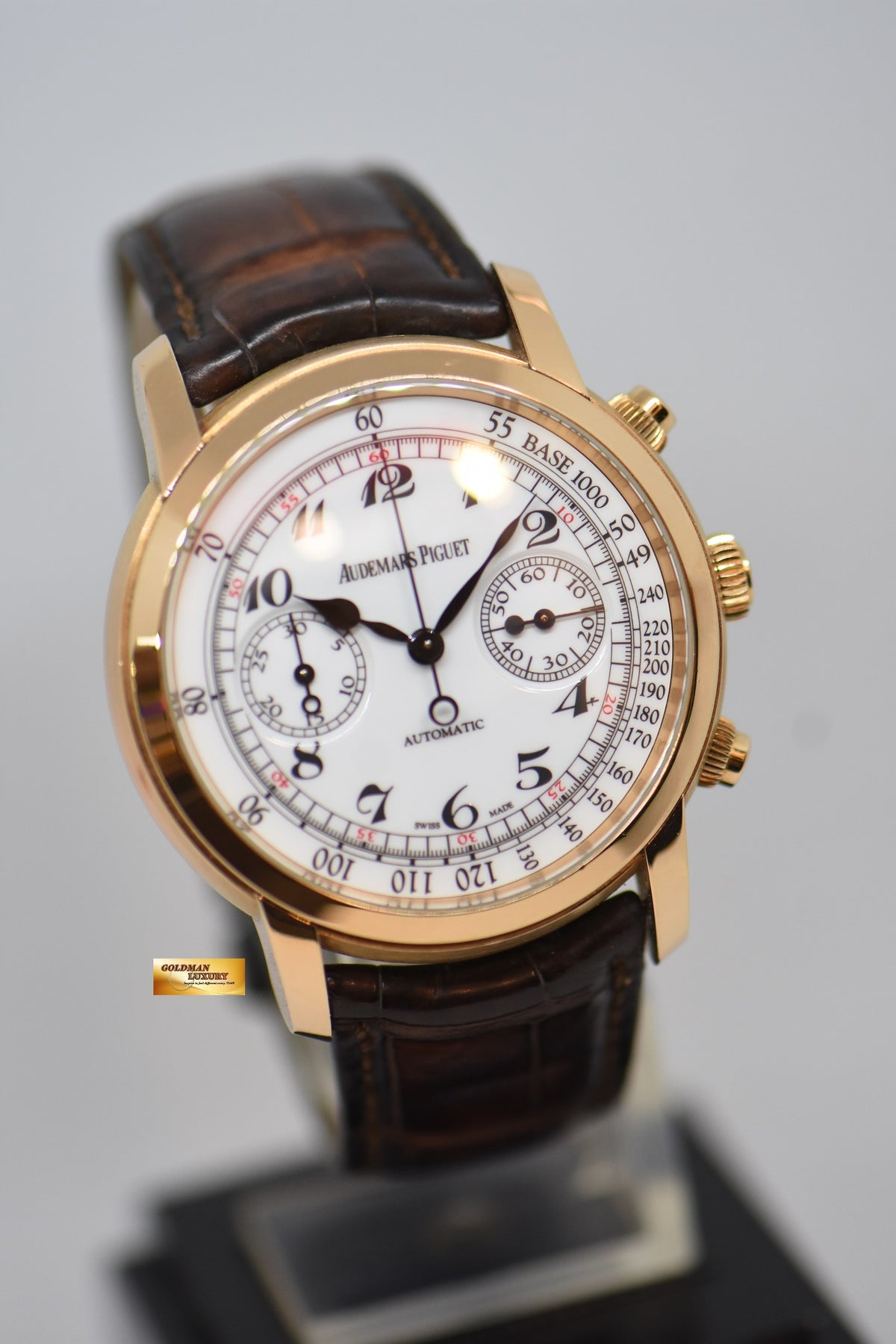 AUDEMARS PIGUET JULES AUDEMARS CHRONOGRAPH 41mm ROSE GOLD IN LEATHER STRAP AUTOMATIC 26100OR (MINT)