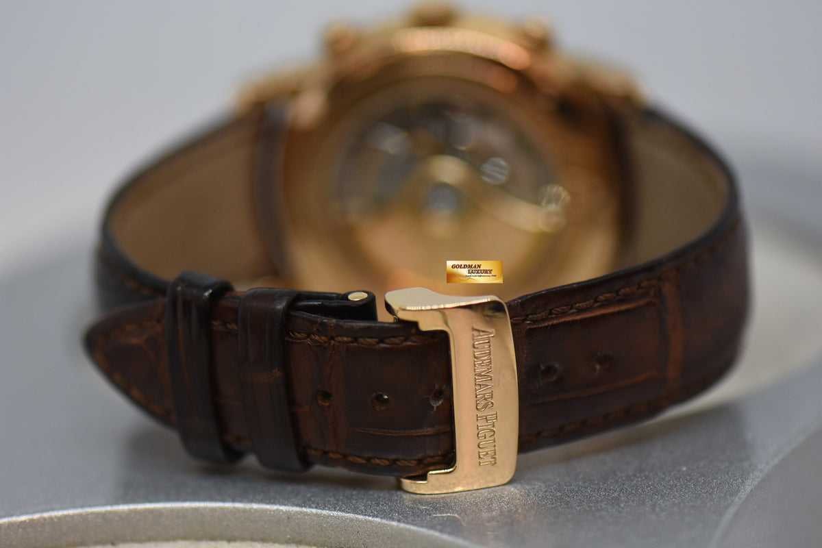 AUDEMARS PIGUET JULES AUDEMARS CHRONOGRAPH 41mm ROSE GOLD IN LEATHER STRAP AUTOMATIC 26100OR (MINT)
