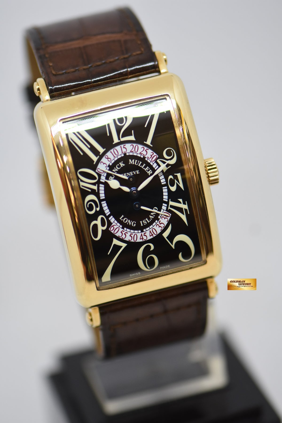 FRANCK MULLER LONG ISLAND BiRETRO-SECONDS 18K YELLOW GOLD MEN’S AUTOMATIC 1100 DS R (MINT)