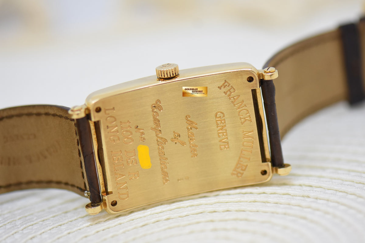 FRANCK MULLER LONG ISLAND BiRETRO-SECONDS 18K YELLOW GOLD MEN’S AUTOMATIC 1100 DS R (MINT)