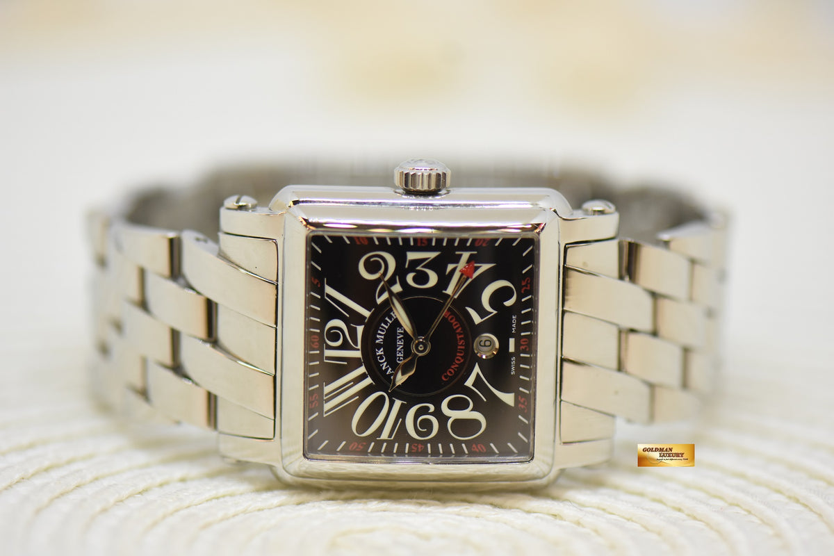 FRANCK MULLER CONQUISTADOR CORTEZ LADIES BLACK AUTOMATIC 10000L SC (MINT)