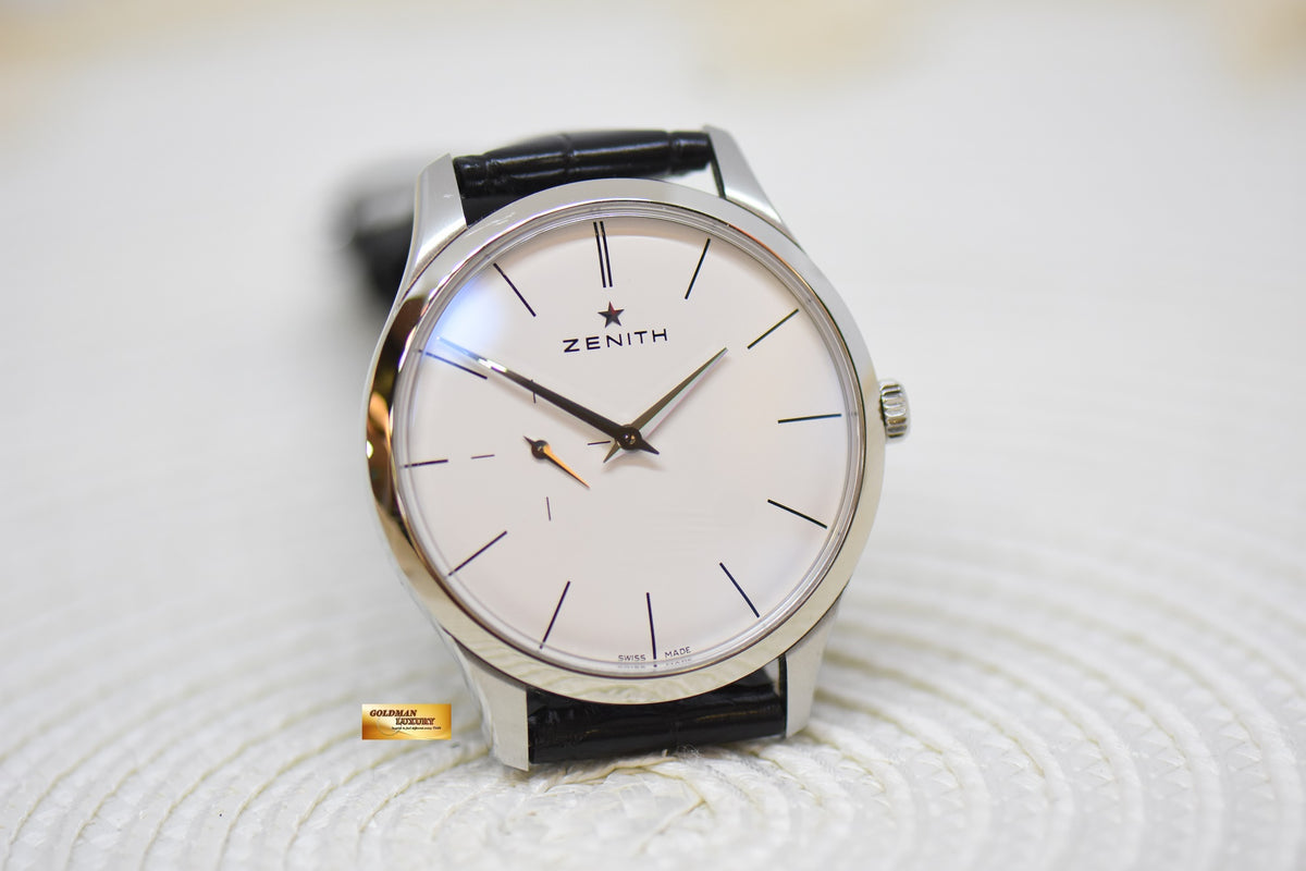 ZENITH ELITE HERITAGE ULTRA THIN 41mm STEEL MEN’S IN LEATHER STRAP MANUAL WINDING 03.2010.650 (LNIB)