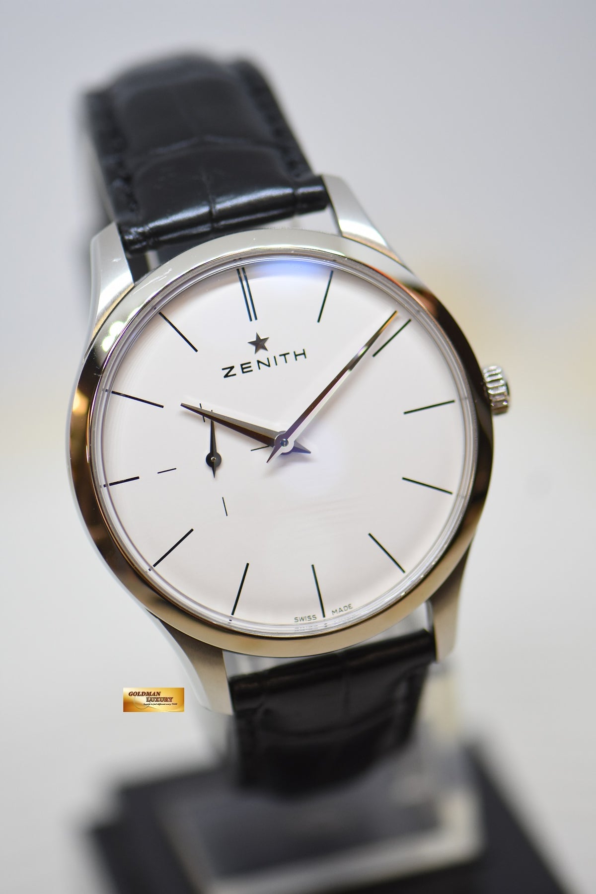 ZENITH ELITE HERITAGE ULTRA THIN 41mm STEEL MEN’S IN LEATHER STRAP MANUAL WINDING 03.2010.650 (LNIB)