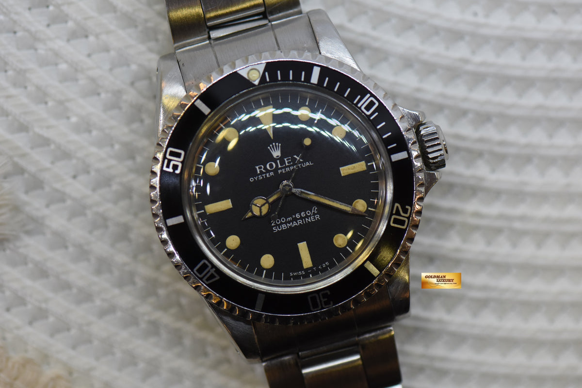 ROLEX OYSTER PERPETUAL SUBMARINER NO DATE 40mm METER FIRST VINTAGE 5513 (VINTAGE)