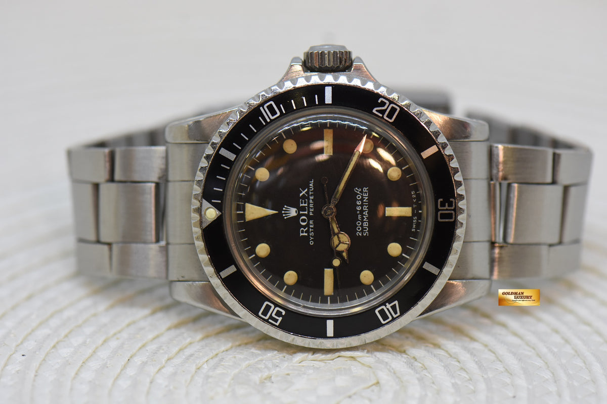 ROLEX OYSTER PERPETUAL SUBMARINER NO DATE 40mm METER FIRST VINTAGE 5513 (VINTAGE)