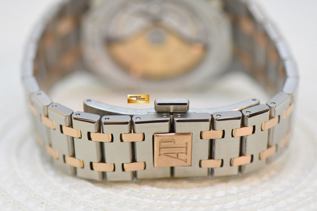 AUDEMARS PIGUET ROYAL OAK 37mm ROSE GOLD / STEEL BRACELET SILVERED WHITE DIAL AUTOMATIC 15450SR (UNPOLISHED-MINT)