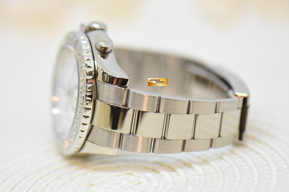 ROLEX OYSTER PERPETUAL YACHT-MASTER II 44mm REGATTA CHRONOGRAPH 18K WHITE GOLD IN BRACELET 116689 (MINT)