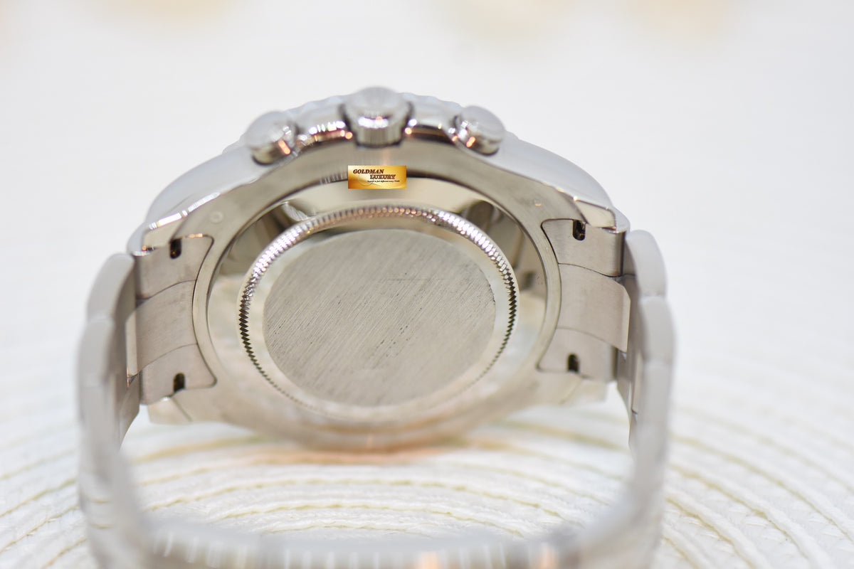 ROLEX OYSTER PERPETUAL YACHT-MASTER II 44mm REGATTA CHRONOGRAPH 18K WHITE GOLD IN BRACELET 116689 (MINT)