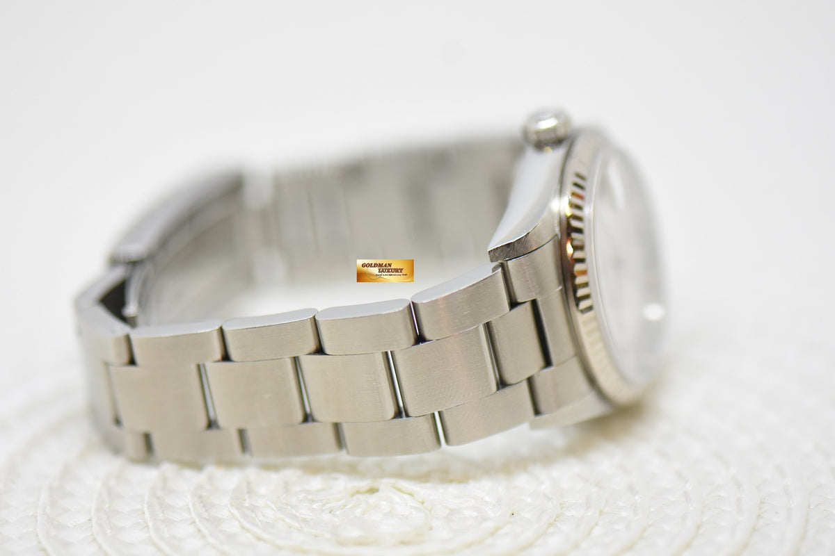 ROLEX OYSTER DATEJUST 31mm STEEL IN OYSTER BRACELET CACHOLONG DIAL 78274 (MINT)