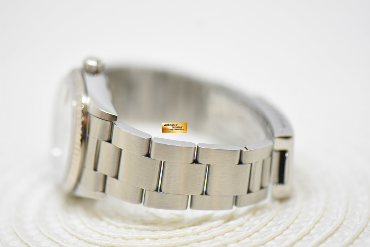 ROLEX OYSTER DATEJUST 31mm STEEL IN OYSTER BRACELET CACHOLONG DIAL 78274 (MINT)