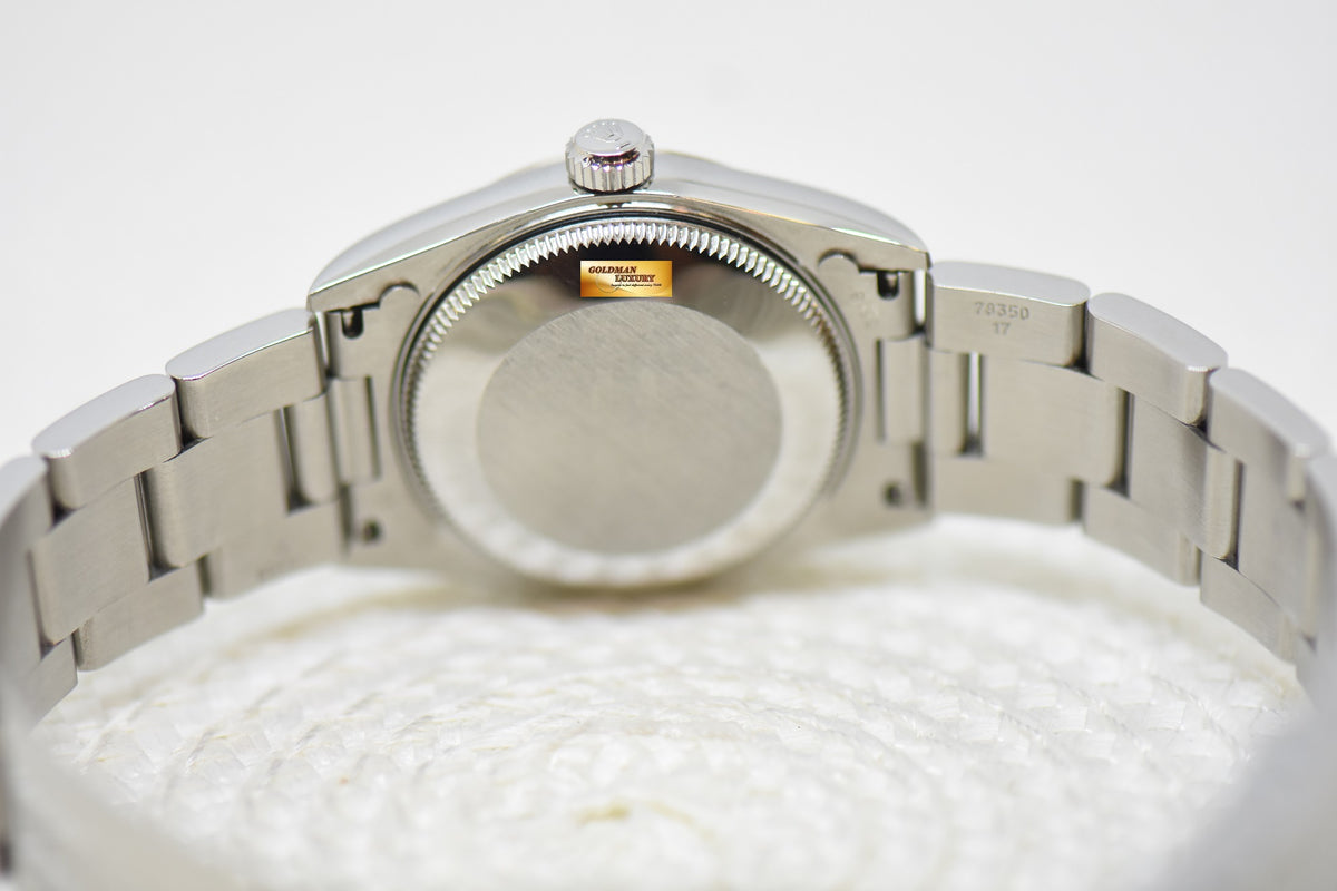 ROLEX OYSTER DATEJUST 31mm STEEL IN OYSTER BRACELET CACHOLONG DIAL 78274 (MINT)