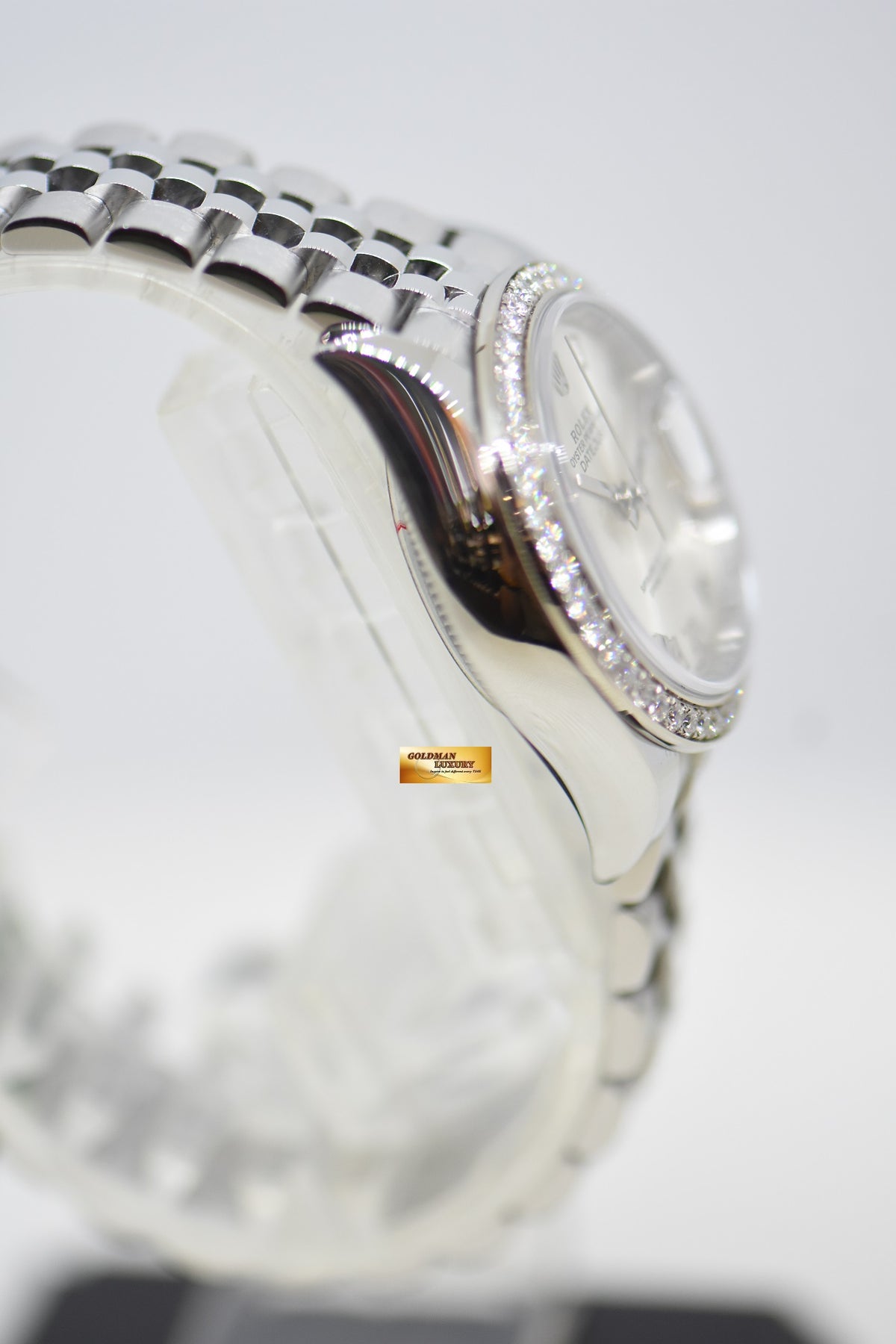 ROLEX OYSTER DATEJUST 28mm ORIGINAL DIAMOND BEZEL STEEL IN JUBILEE BRACELET SILVER ROMAN DIAL 279384RBR (MINT)