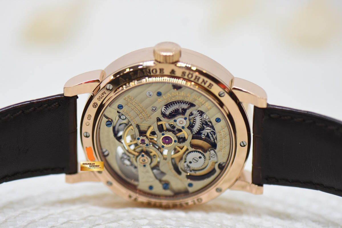 A.LANGE & SOHNE RICHARD LANGE TOURBILLON “POUR Le MERITE ROSE GOLD IN LEATHER STRAP MANUAL WINDING 760.032 (MINT)