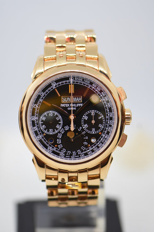PATEK PHILIPPE GRAND COMPLICATION PERPETUAL CALENDAR, CHRONOGRAPH, MOONPHASE 41mm ROSE GOLD IN BRACELET MANUAL WINDING 5270/1R (MINT)