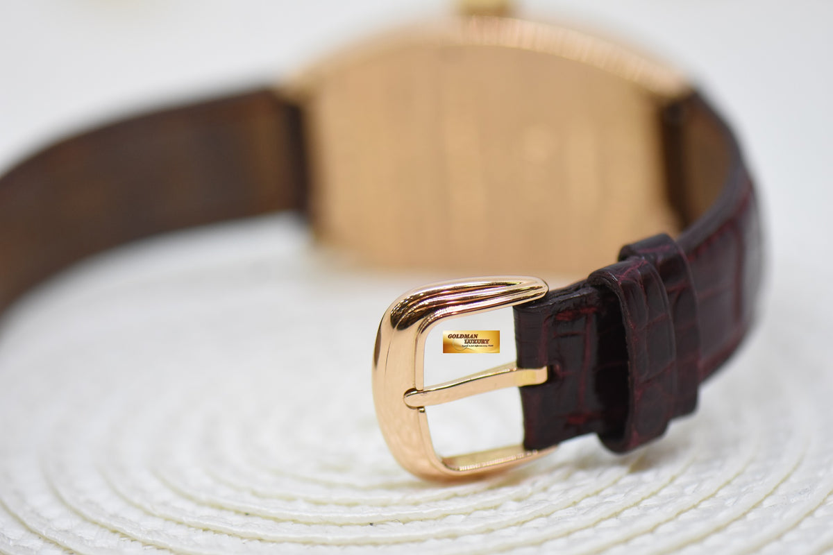 FRANCK MULLER CASABLANCA CURVEX ROSE GOLD IN LEATHER STRAP 5850 SC RELIEF (MINT)