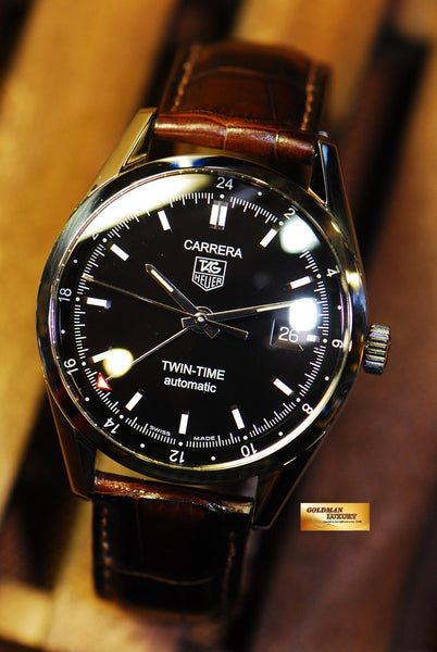 SOLD] TAG HEUER CARRERA TWIN TIME CALIBRE 7 AUTOMATIC BLACK