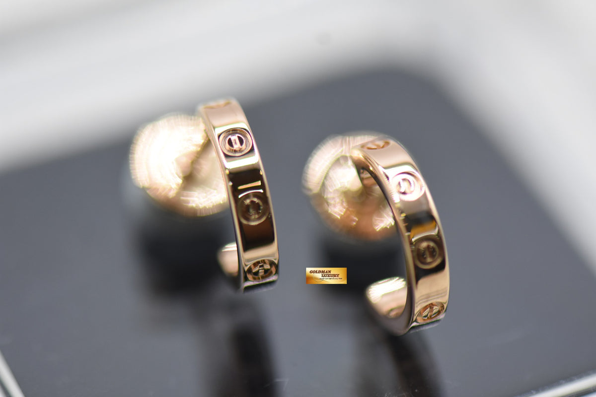 [SOLD] CARTIER LOVE ROSE GOLD EAR RINGS