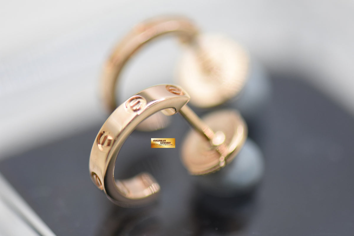[SOLD] CARTIER LOVE ROSE GOLD EAR RINGS