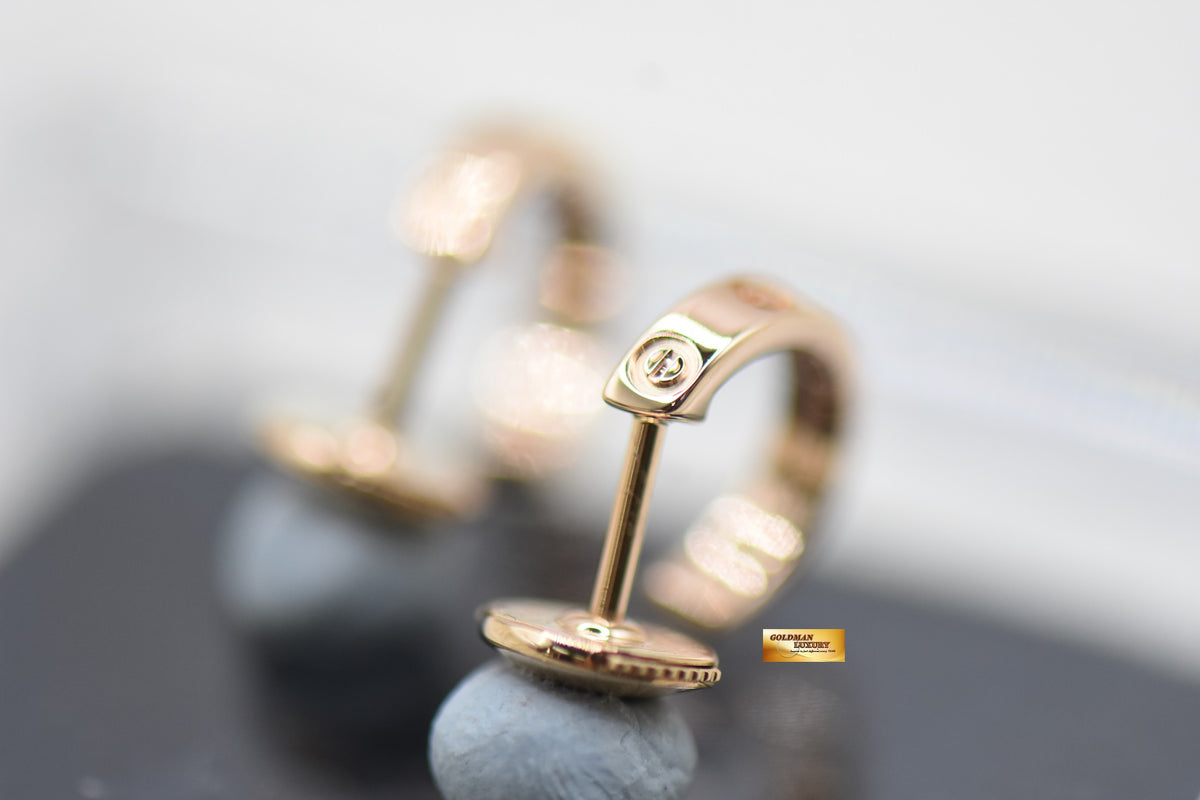 [SOLD] CARTIER LOVE ROSE GOLD EAR RINGS
