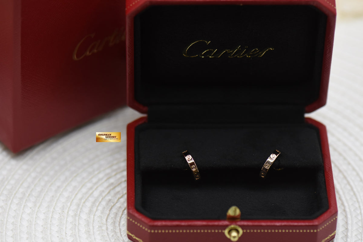 [SOLD] CARTIER LOVE ROSE GOLD EAR RINGS