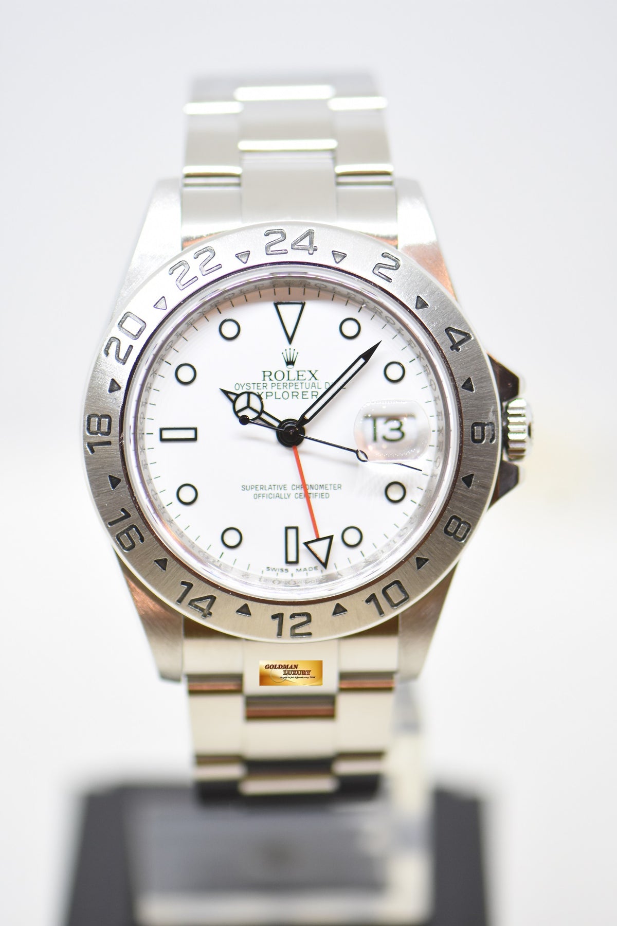 [SOLD] ROLEX OYSTER PERPETUAL EXPLORER II 40mm STEEL WHITE POLAR DIAL CALIBRE 3186 16570 (NO PINHOLE) (MINT)