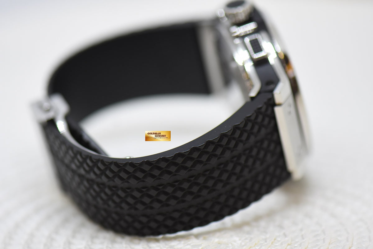 [SOLD] HUBLOT BIG BANG 44mm CHRONOGRAPH ORIGINAL DIAMOND BEZEL MEN’S STEEL IN RUBBER STRAP AUTOMATIC 301.SX.130.RX.114 (MINT)