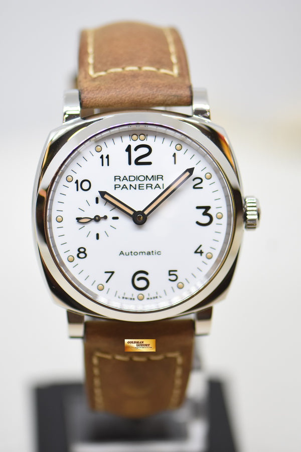 [SOLD] PANERAI RADIOMIR 1940 3 DAYS 42mm STEEL IN LEATHER WHITE DIAL AUTOMATIC PAM 655 (LNIB)