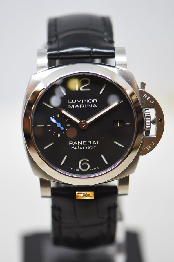 [SOLD] PANERAI LUMINOR QUARANTA 40mm STEEL IN LEATHER BLACK DIAL AUTOMATIC PAM 1372 (LNIB)