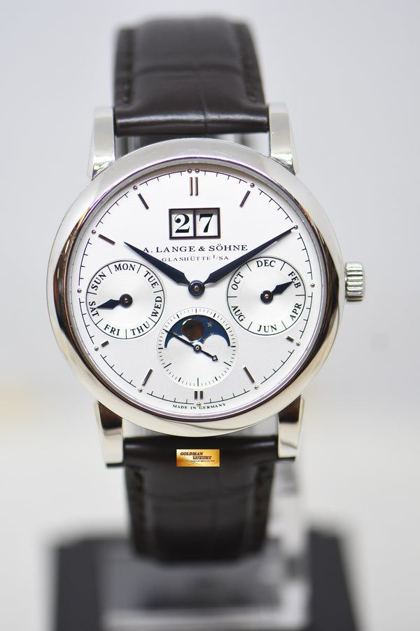 [SOLD] A.LANGE & SOHNE SAXONIA ANNUAL CALENDAR 38.5mm WHITE GOLD OUTSIZED DATE MOONPHASE AUTOMATIC 330.026 (MINT)