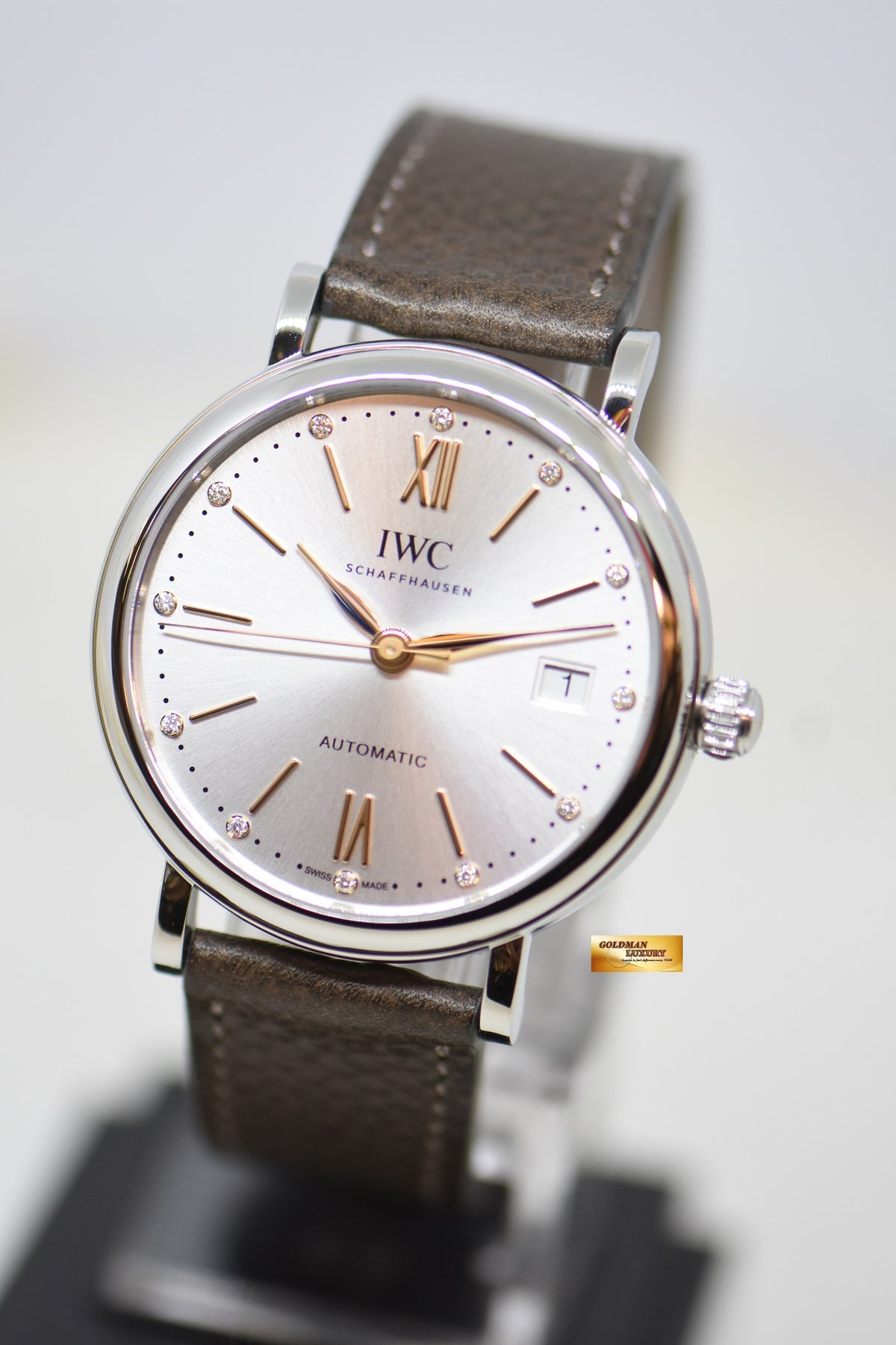 [SOLD] IWC PORTOFINO 37mm LADIES STEEL DIAMOND DIAL AUTOMATIC IW4586-14 (LNIB)