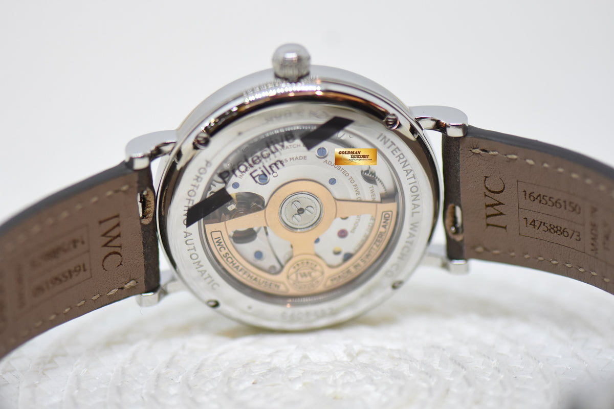 [SOLD] IWC PORTOFINO 37mm LADIES STEEL DIAMOND DIAL AUTOMATIC IW4586-14 (LNIB)
