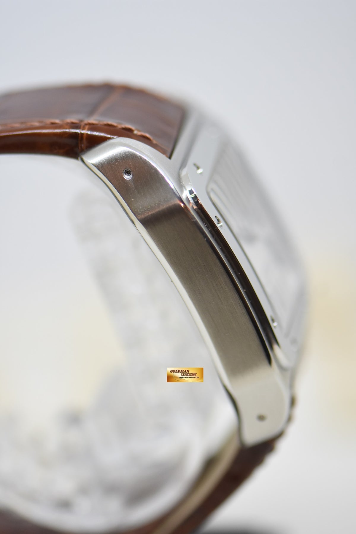 [SOLD] CARTIER SANTOS 100XL STEEL IN LEATHER STRAP AUTOMATIC W20073X8 (MINT)