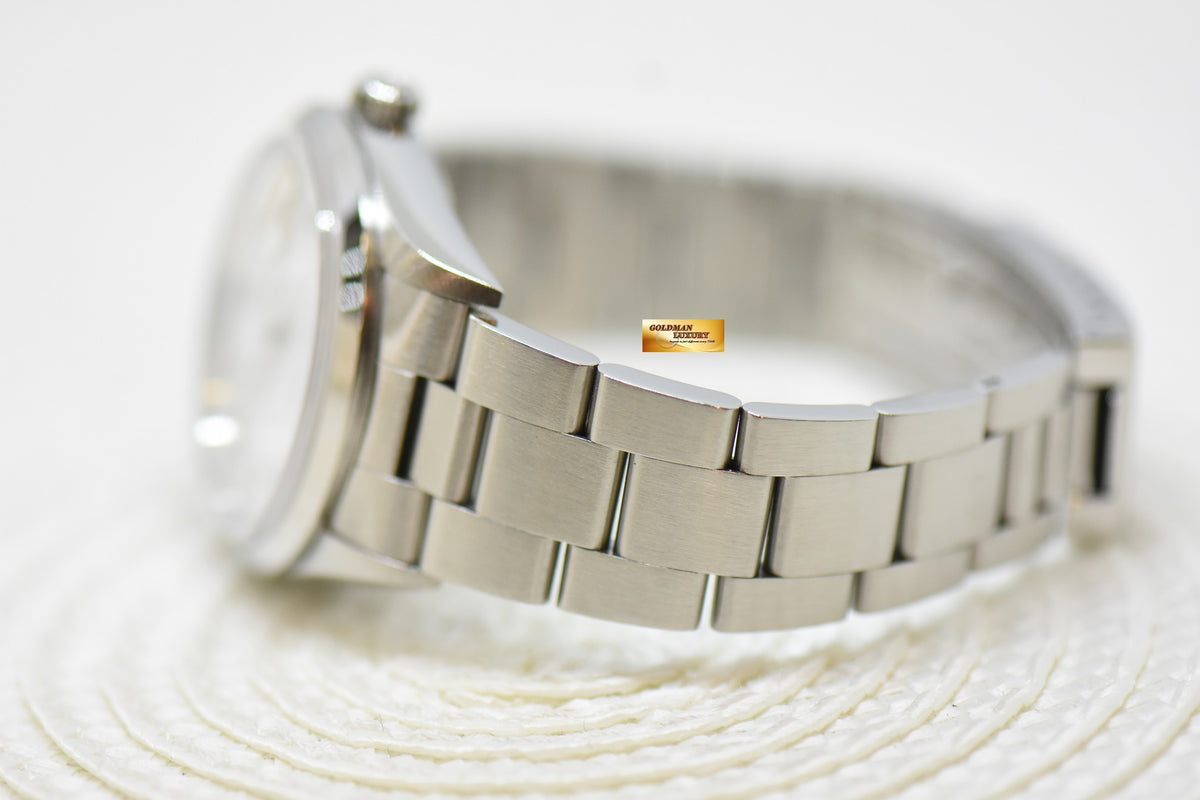 [SOLD] ROLEX OYSTER PERPETUAL DATE 34mm STEEL IN BRACELET WHITE ARABIC DIAL 15200 (MINT)