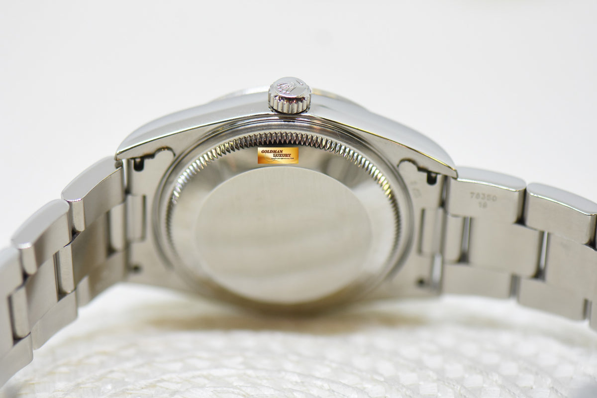 [SOLD] ROLEX OYSTER PERPETUAL DATE 34mm STEEL IN BRACELET WHITE ARABIC DIAL 15200 (MINT)