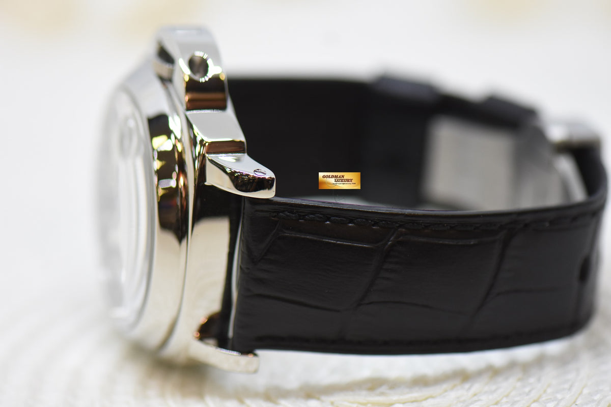 [SOLD] PANERAI LUMINOR GMT 44mm STEEL IN LEATHER BLACK DIAL AUTOMATIC PAM 88 (MINT)