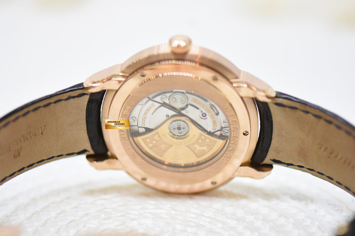 [SOLD] AUDEMARS PIGUET MILLENARY ROSE GOLD IN LEATHER STRAP AUTOMATIC 15320OR (MINT)