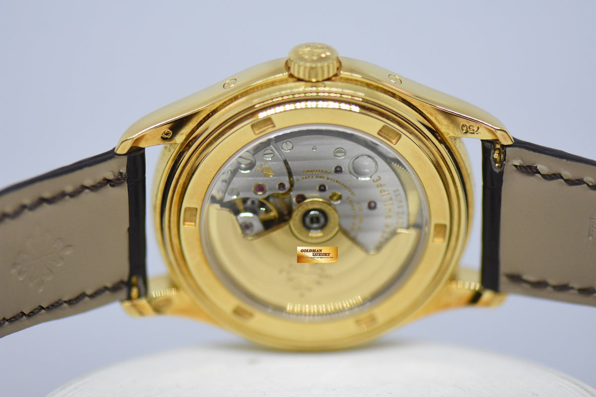 [SOLD] PATEK PHILIPPE COMPLICATIONS ANNUAL CALENDAR MOON-PHASE w/ POWER RESERVE 18K YELLOW GOLD AUTOMATIC 5146J (MINT)