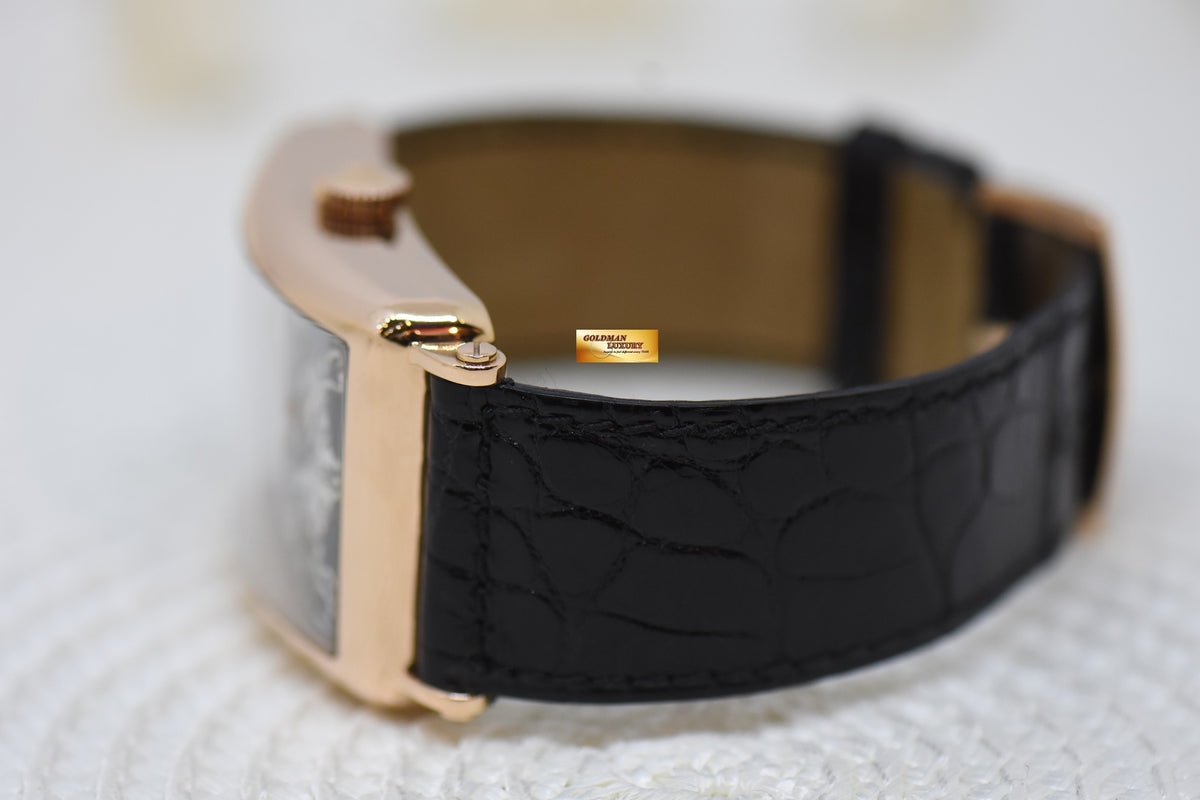 [SOLD] FRANCK MULLER LONG ISLAND ROSE GOLD IN LEATHER DRAG HOUR MOONPHASE COMPLICATION AUTOMATIC 1250H IRL (MINT)