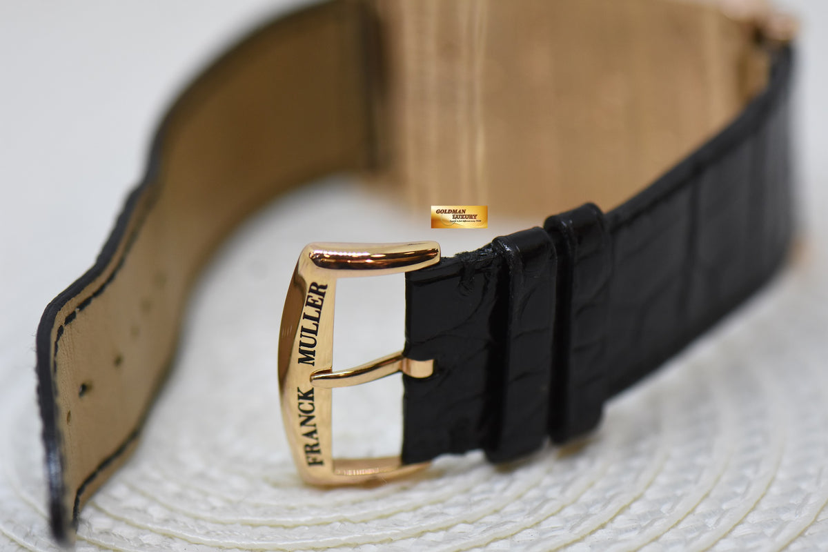 [SOLD] FRANCK MULLER LONG ISLAND ROSE GOLD IN LEATHER DRAG HOUR MOONPHASE COMPLICATION AUTOMATIC 1250H IRL (MINT)