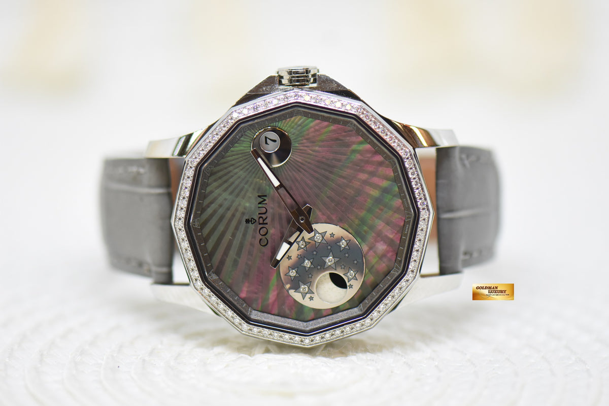 [SOLD] CORUM ADMIRAL CUP LEGEND 38 MYSTERY MOON MOP DIAMOND DIAL AUTOMATIC 01.0098 (MINT)